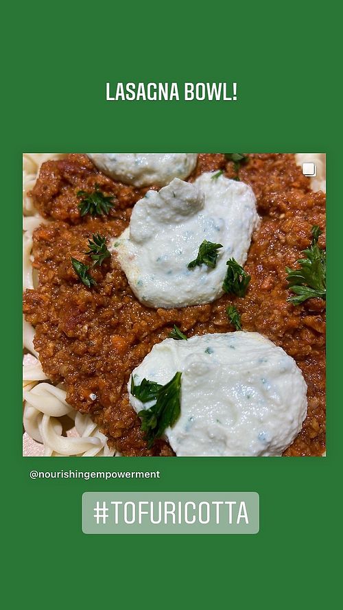 Lasagna Bowl with Basil Ricotta at Nourishing Empowerment in Cypress