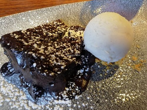 Hot chocolate fudge cake and ice cream at Mondo in Coatbridge