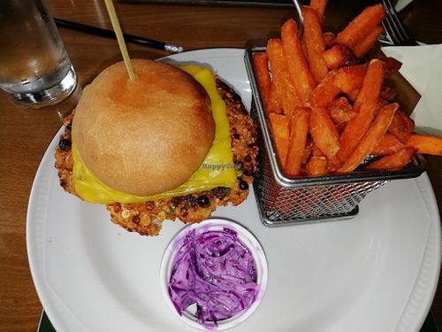 Sweet potato and chickpea burger at No1 Bistro in Wick