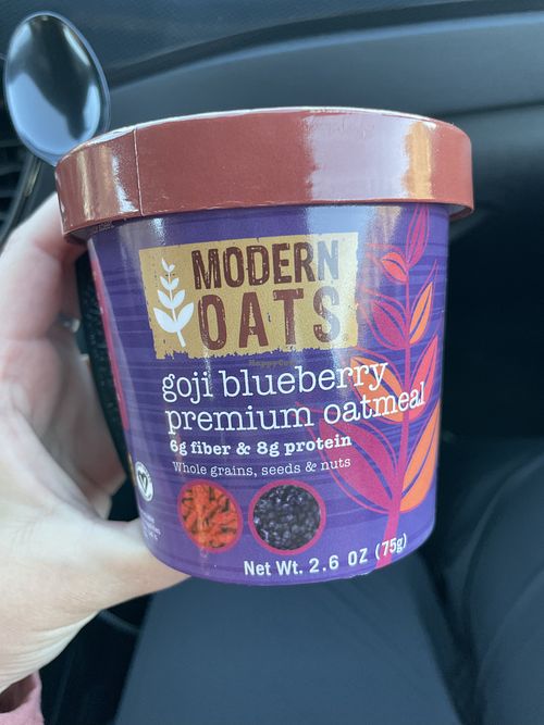 Oatmeal cups you can purchase in 3 flavors.   at Taos Java in Taos