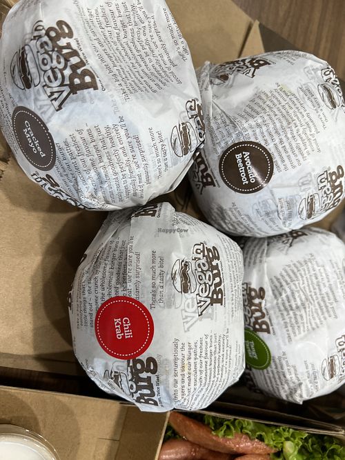 4 burgers of the 8  at VEGANBURG - Eunos Flagship Outlet in East Singapore