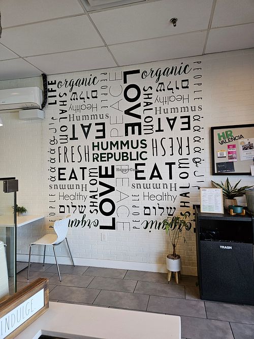 Wall art at Hummus Republic in Santa Clarita