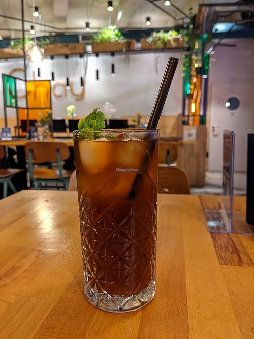 Homemade ice tea at Chay Vegan Asian Kitchen in Hamburg