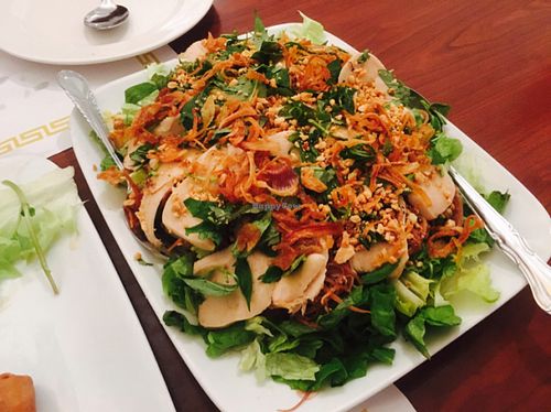 banana flower chicken salad - mehhhh did not care for this at all at Thuyen Vien in Anaheim