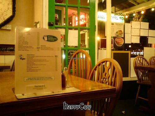 Barnacles Menu Vegan options. at Barnacles in Llandudno