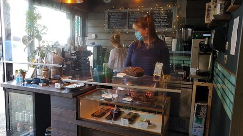 Inside at Ground Plant Based Coffee in Swansea