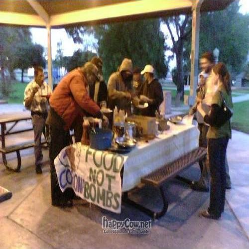 at your service :) at Food Not Bombs in Corona