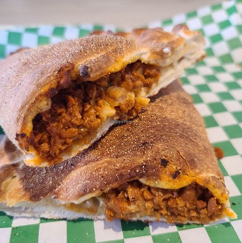 Vegan Chorizo Twisty Pocket at Pizza Twist in Irving