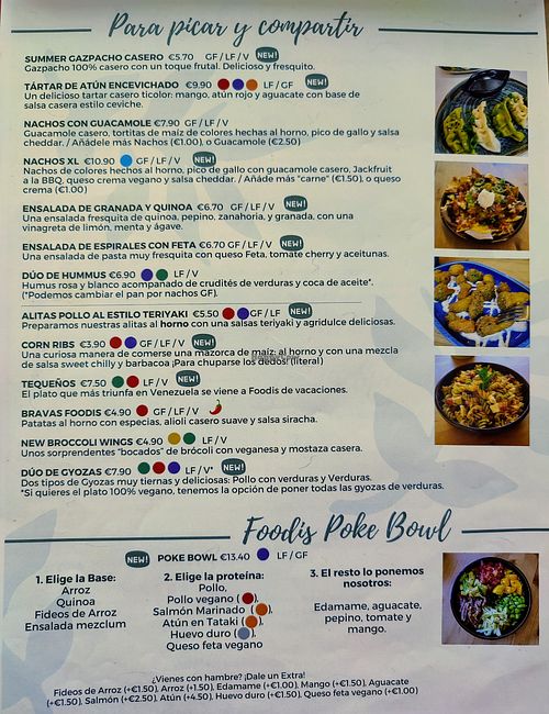 New menu 3 at Foodis in Sant Just Desvern