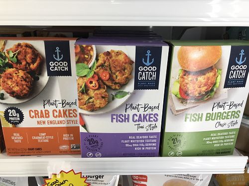 vegan fish   at Sue's Super Nutrition in Harrisonburg