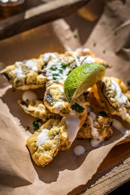 Cool finger food  at Moon and Sons in Caen