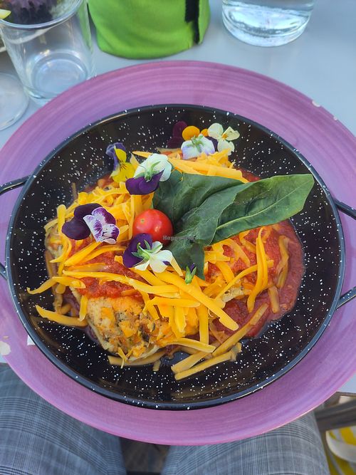 Vegan lasagna at Organic in Mallorca