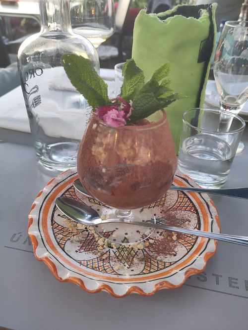 Chocolate mousse at Organic in Mallorca