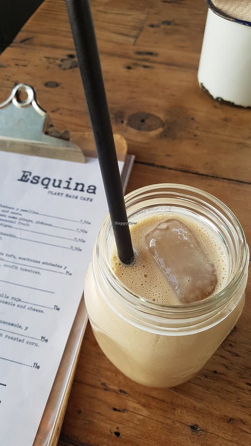 Gofia, banana, peanut and cashew smoothy at Esquina in Lanzarote