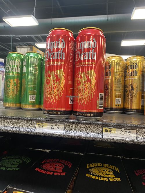 Liquid Death 2/$4  at Sprout's Farmers Market in Burbank