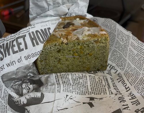 Spinach, avocado and pistachio cake at Pinch in South West London