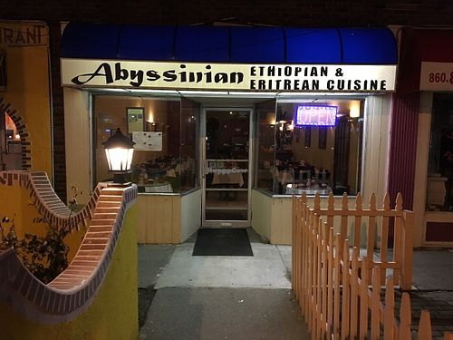 Front of resturant  at Abyssinian Ethiopian in Hartford