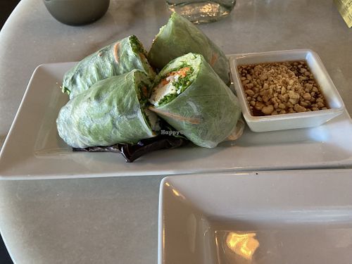 Vegan spring rolls  at Sabai in Eugene