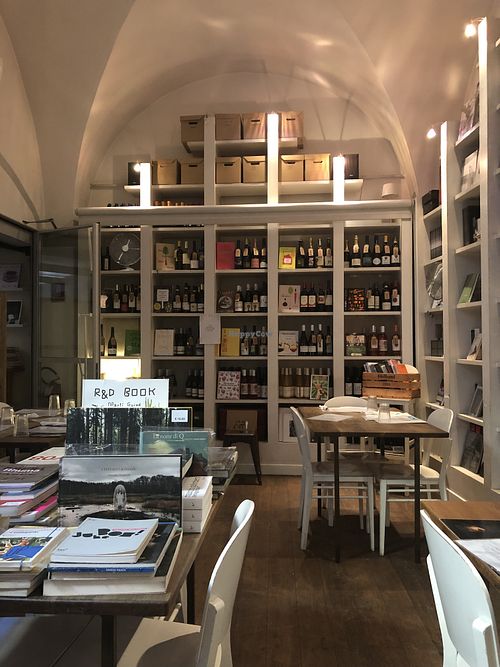 The dining hall at Brac Libreria di Arte Contemporanea in Florence
