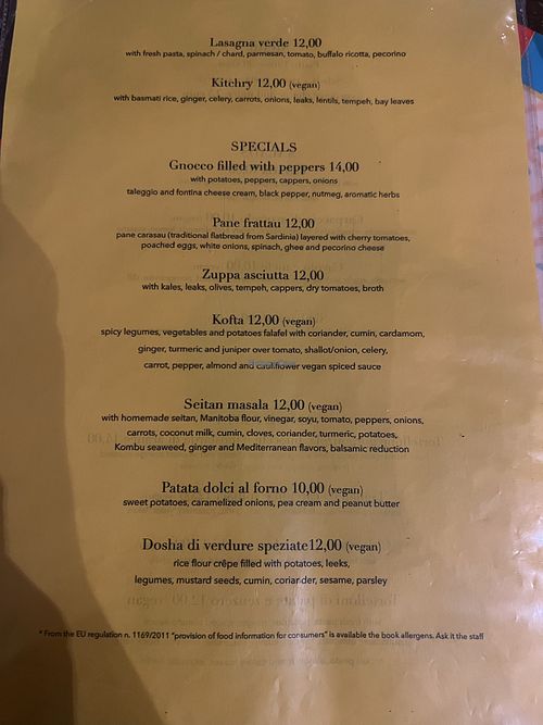 Menu on 18 Mar 2024 page 2 of 2  at Brac Libreria di Arte Contemporanea in Florence