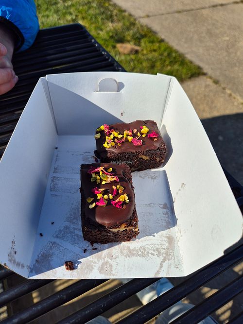 Vegan walnoten brownie at De Kribbe in Wilp