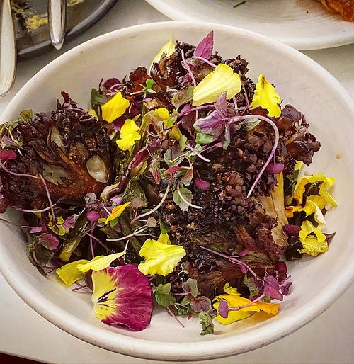 Smokey maitake mushroom  #Veganuary at Liora in Baltimore