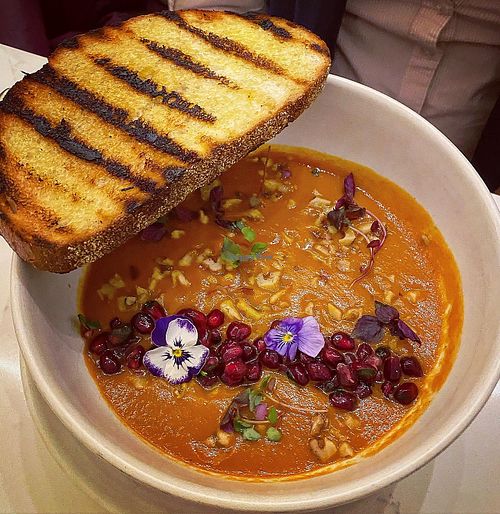 Butternut squash soup￼ #Veganuary at Liora in Baltimore