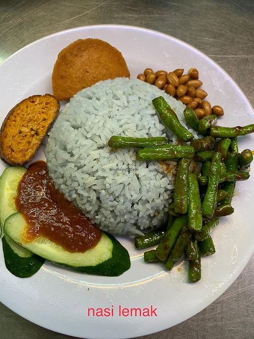 Nasi Lemak at Green Bliss Vegetarian in Central Singapore