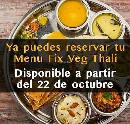 Now Veg and vegan fix thali available at Karma Food and Drink in Valencia