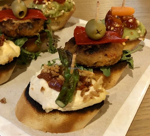 Vegan pintxos at Sala141 in Guimaraes