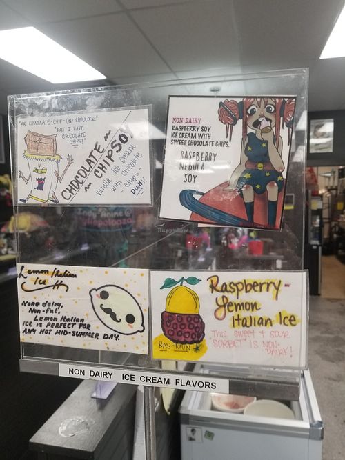 Rotating vegan options at Wyliepalooza Ice Cream & Anime in Indianapolis