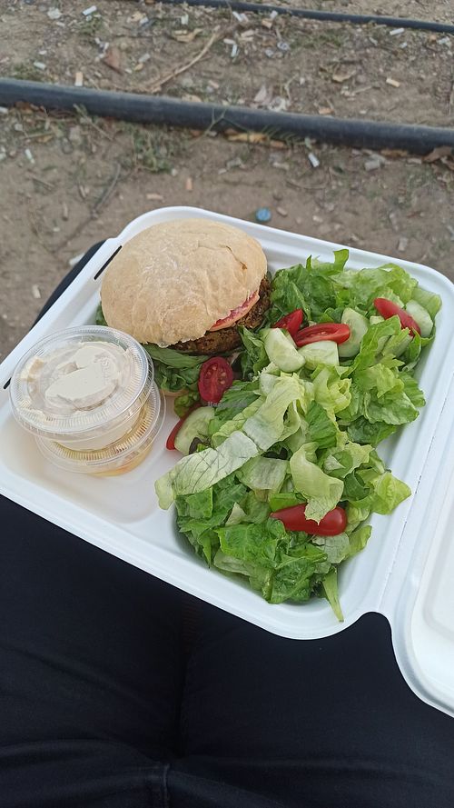 Mr. Beluga burger at Inga's Veggie Heaven in Nicosia