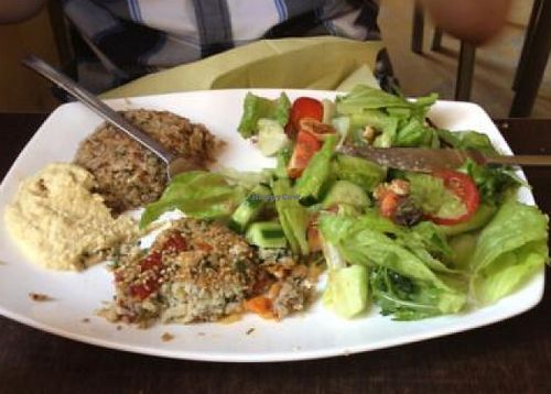 Veggie burger at Inga's Veggie Heaven in Nicosia