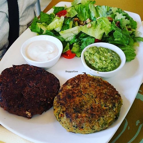 burger vegan at Inga's Veggie Heaven in Nicosia