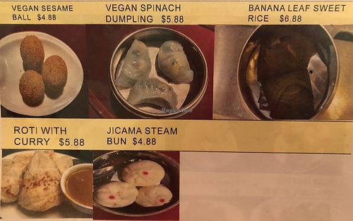 Dim Sum menu 2 at Chef Kenny's Vegan Dim Sum in Las Vegas