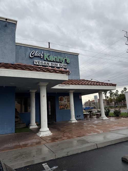 Exterior, parking spots in front  at Chef Kenny's Vegan Dim Sum in Las Vegas