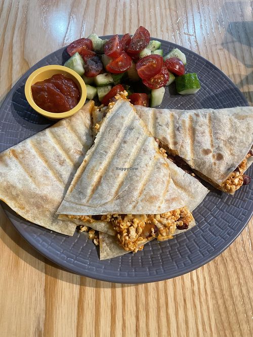 Vegan quesadillas   at Sweet Greens in Abu Dhabi