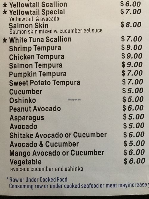 veggie roll selection   at Golden Garden in Lexington