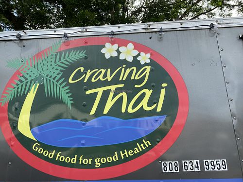 Sign   at Craving Thai in Koloa