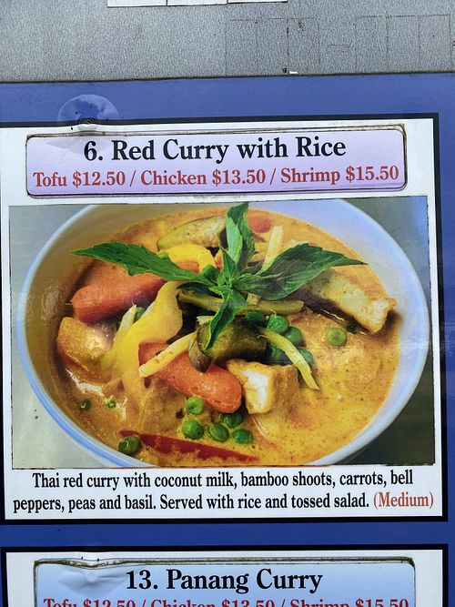 Red curry  at Craving Thai in Koloa