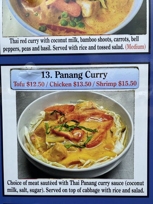 Panang  at Craving Thai in Koloa