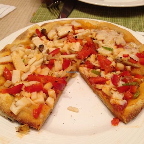 Pizza the chef made for us at Wynn Hotel - The Buffet in Las Vegas