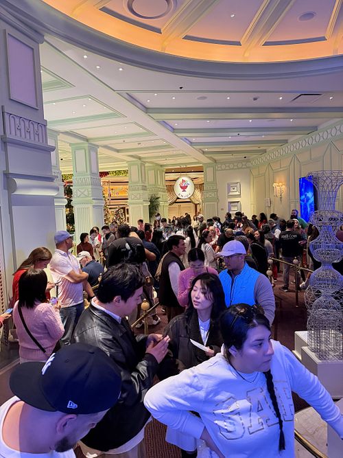 We were told it was 3.5 hour wait but our party of 3 waited only 90 minutes  at Wynn Hotel - The Buffet in Las Vegas