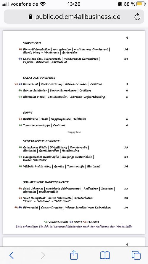 Menü at Ochsen in Merklingen