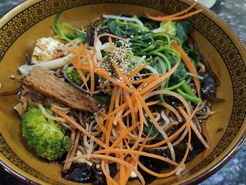 handmade dry noodles at Flourish Cafe 繁荣素食咖啡厅 in West Singapore