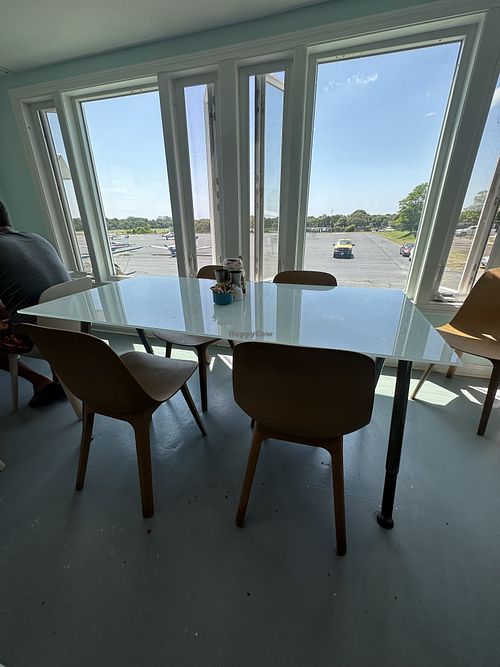 Window table  at Hangar B Eatery in Chatham