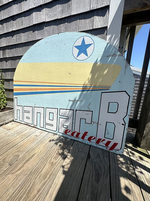 Signage  at Hangar B Eatery in Chatham