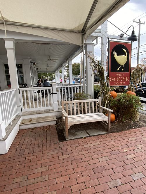 Deck seating  at Wild Goose Tavern in Chatham