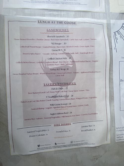 Lunch  at Wild Goose Tavern in Chatham