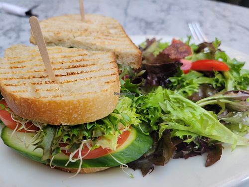 Alfalfa sprouts sandwich at Freesoulcaffe in Tustin